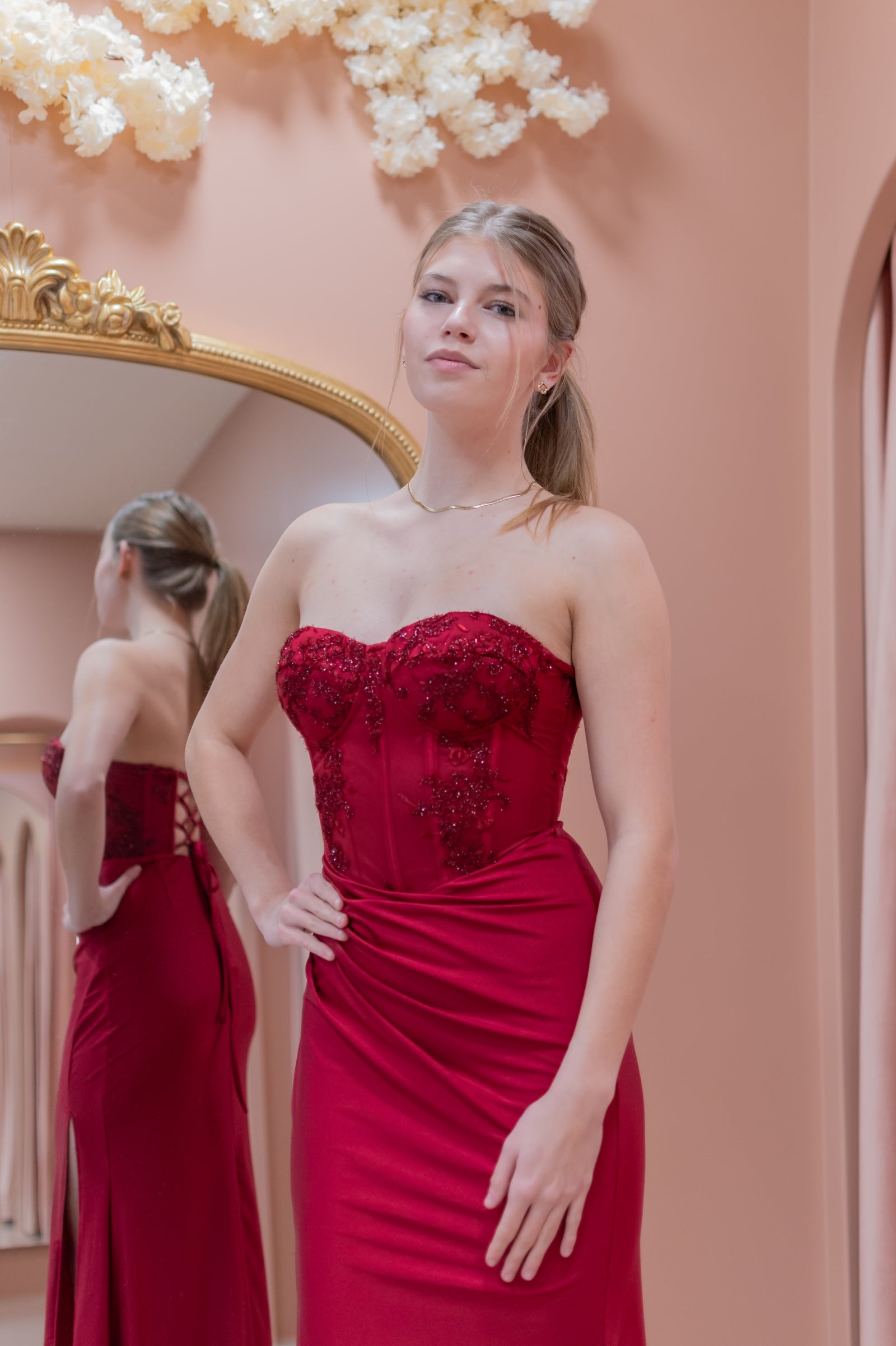 Shooting Star Dress - Cherry Red