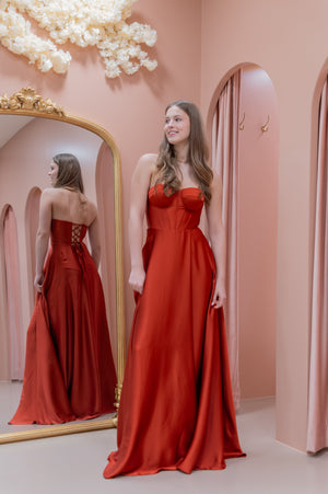 Movie Star Dress - Rust