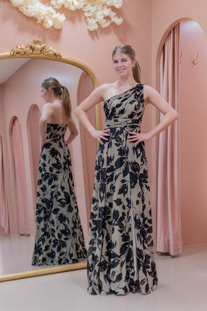 Flourish Dress - Black Flower