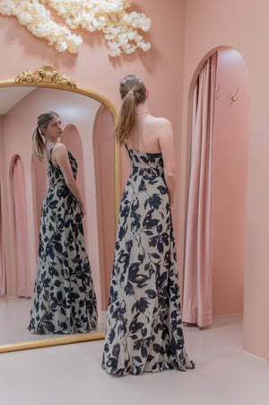 Flourish Dress - Black Flower