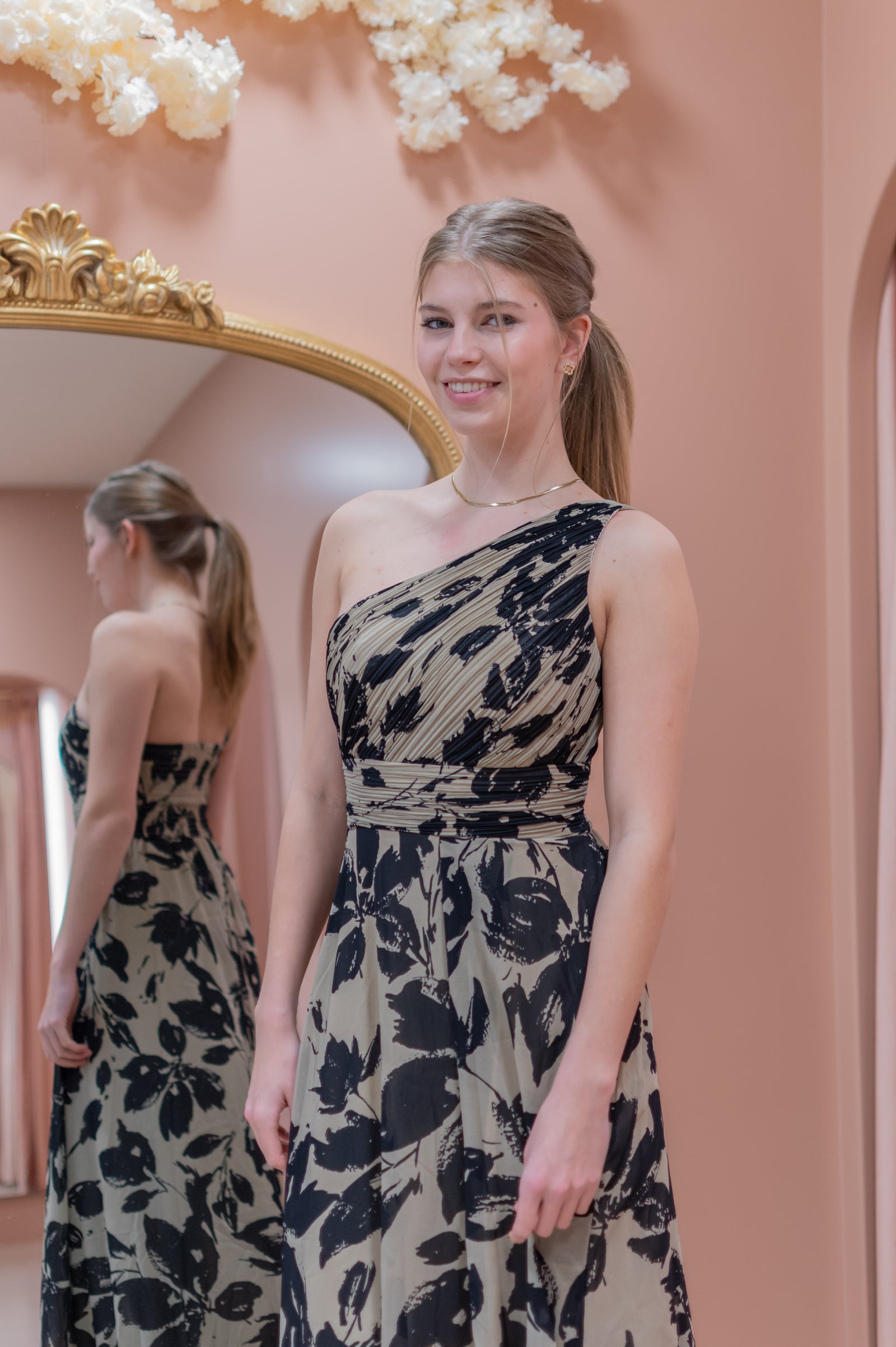 Flourish Dress - Black Flower