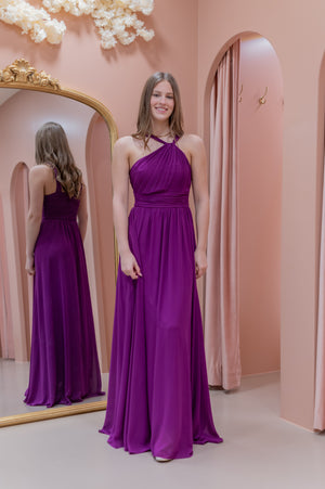 Island Life Dress - Aubergine Purple