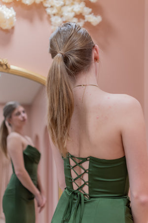 Diva Dress - Olive Khaki Green