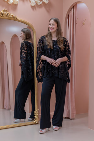 Timeless Pant Set - Black Velvet