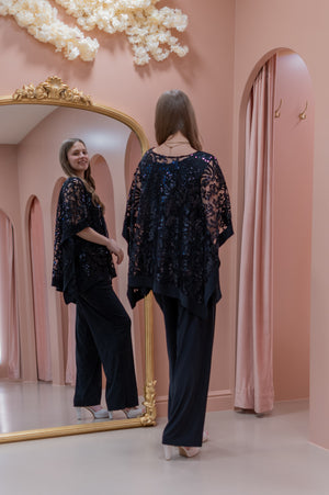 Timeless Pant Set - Black Velvet