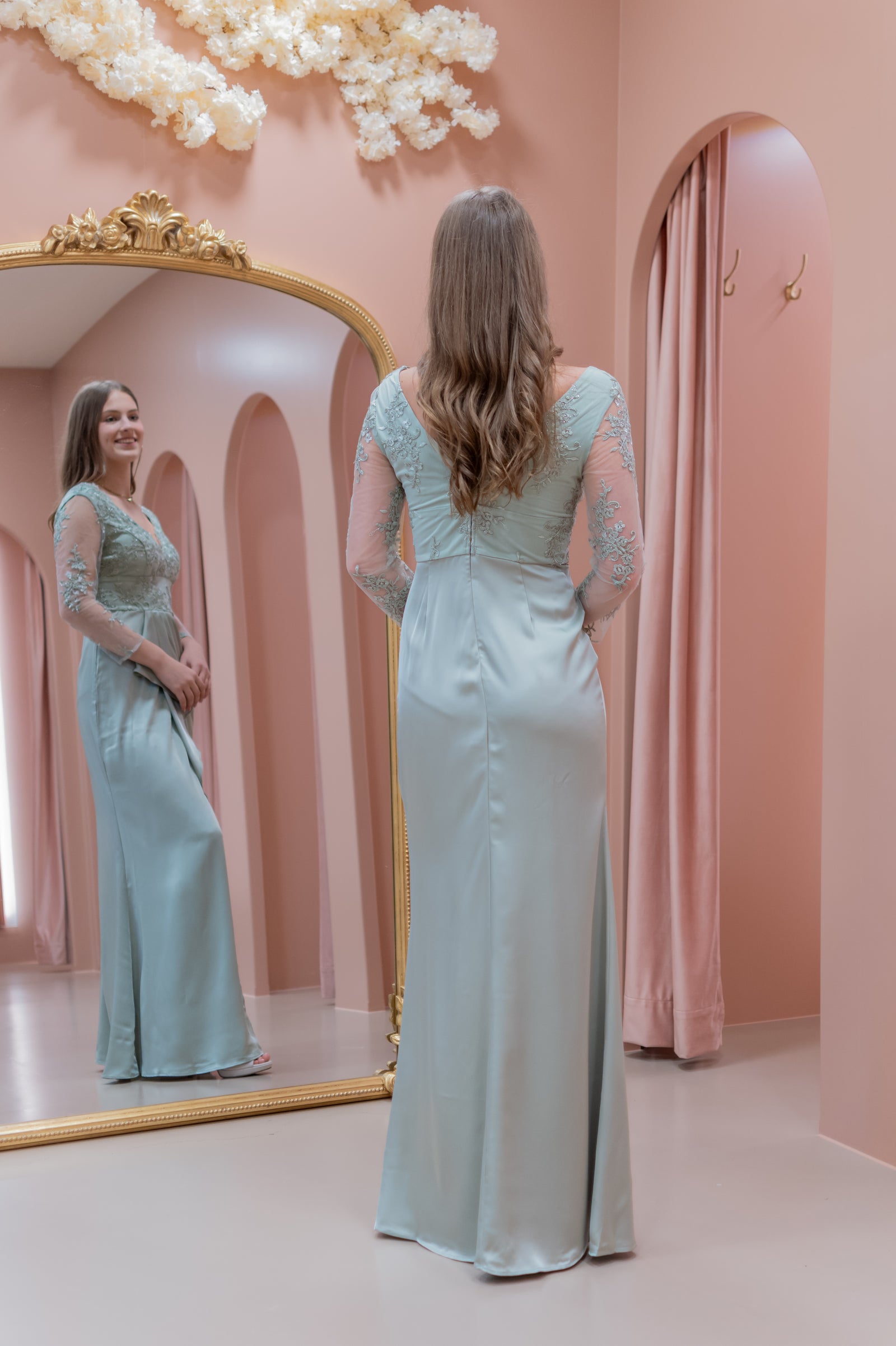 Romance Dress - Sage Mint Green