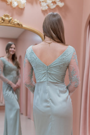 Romance Dress - Sage Mint Green