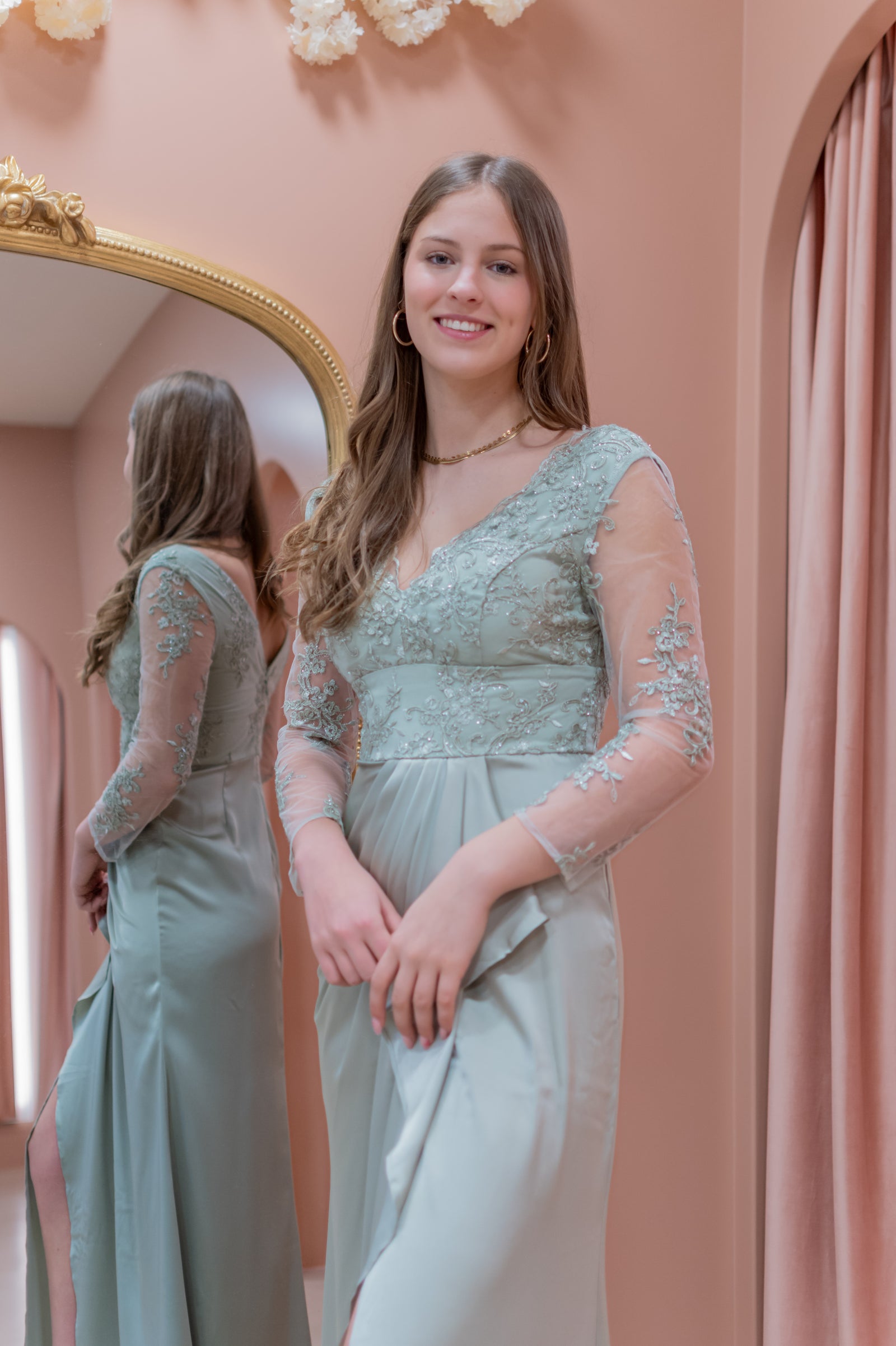 Romance Dress - Sage Mint Green