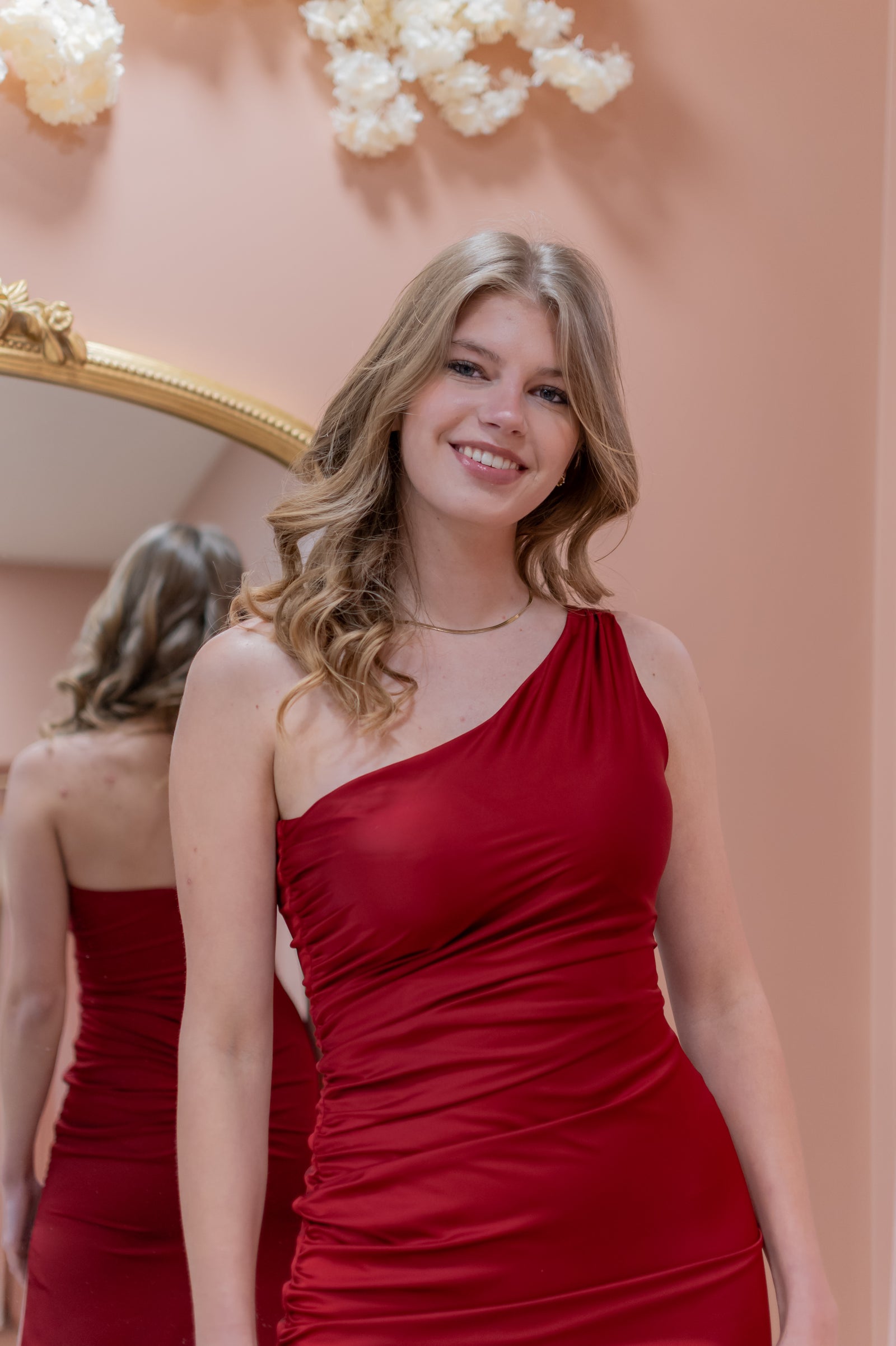 Hollywood Star Dress - Bordeaux Red