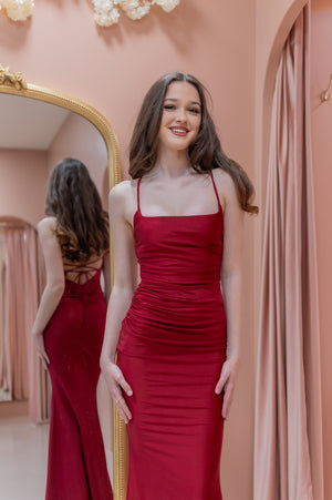 A Perfect Fit Dress - Bordeaux Red