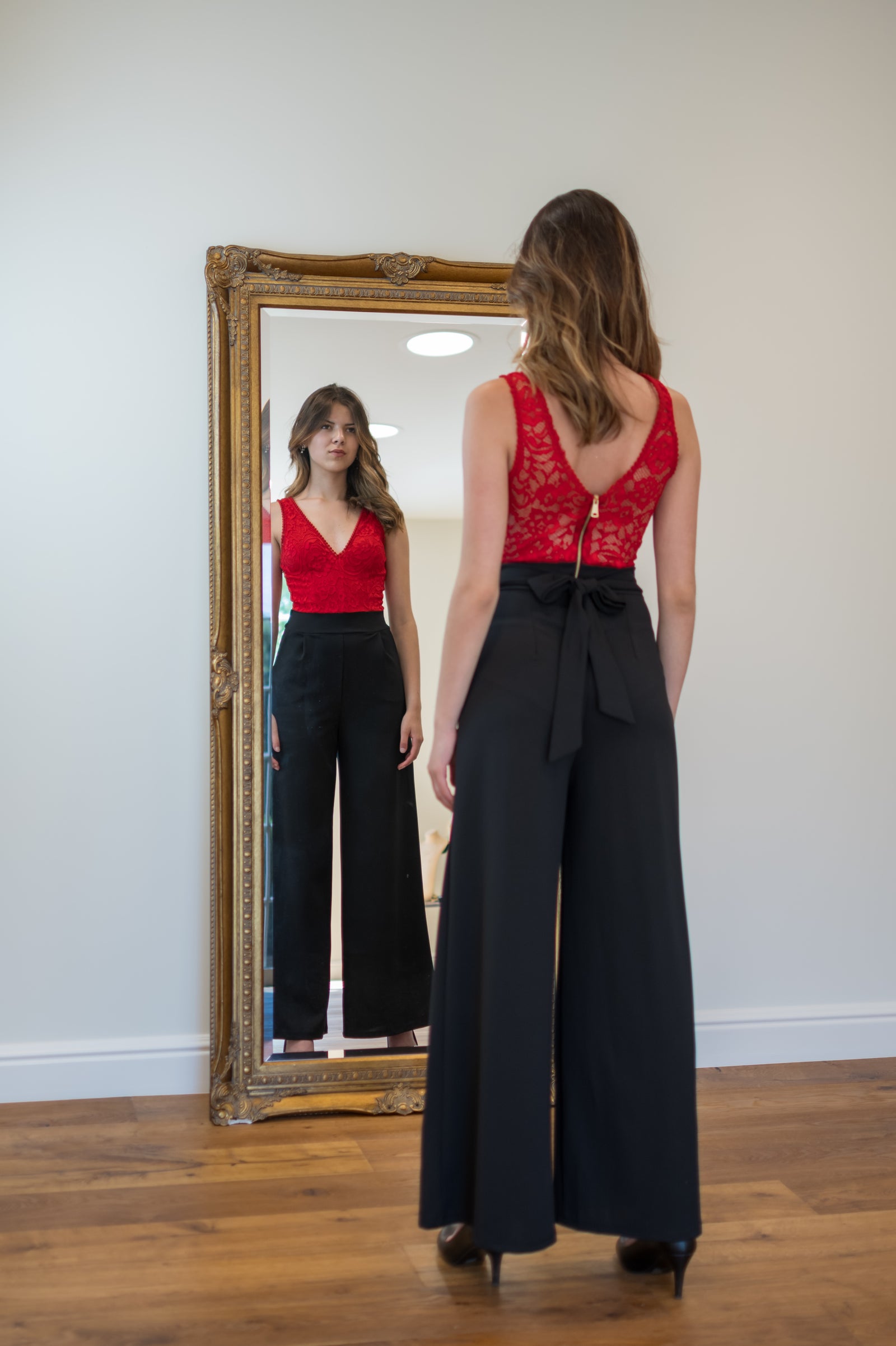 Dashing Jumpsuit - Red & Black
