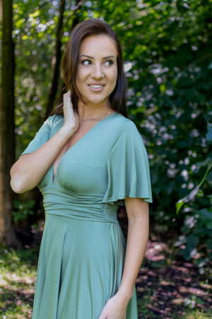 Elegant Vibe Dress - Sage Green