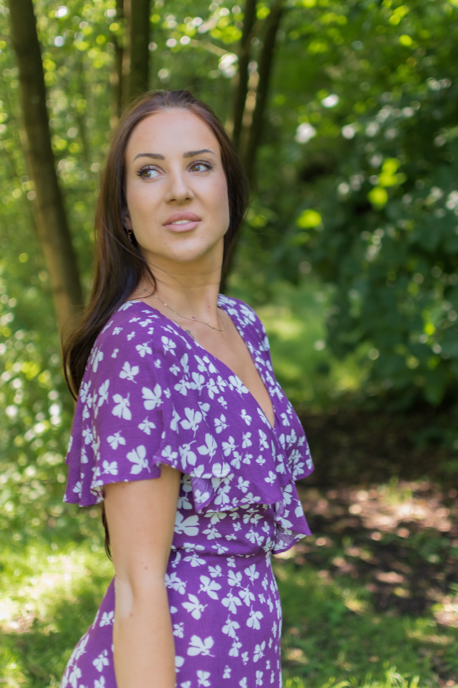 Flutter Maxi Dress - Purple Mauve (alleen online te koop, niet in de winkel)