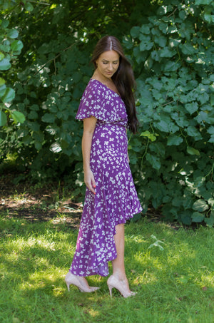 Flutter Maxi Dress - Purple Mauve (alleen online te koop, niet in de winkel)
