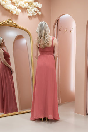 Catch The Bouquet Dress - Terracotta Pink