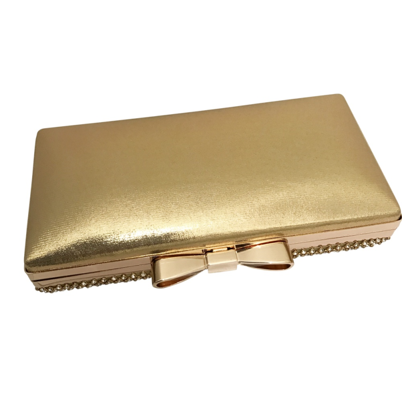 Luxe Bow Clutch - Gold