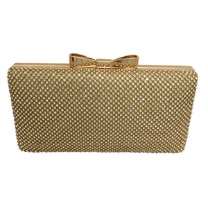 Luxe Bow Clutch - Gold