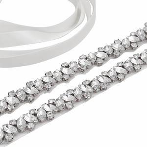 Subtle Crystal Belt - Ivory