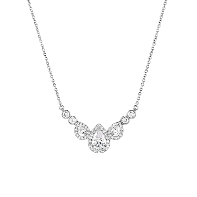 Graceful Necklace - Silver Zirconia