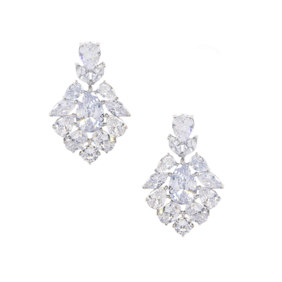 Gem Earrings - Silver Zirconia
