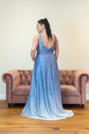 Ombré Dress Queen Size - Pastel Grey/ Blue