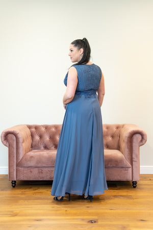 Lush Dress Queen Size - Pastel Grey/ Blue