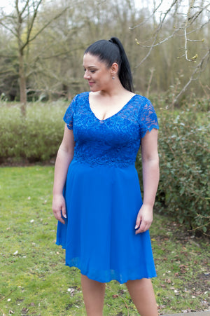 Swirl Dress - Bright Blue