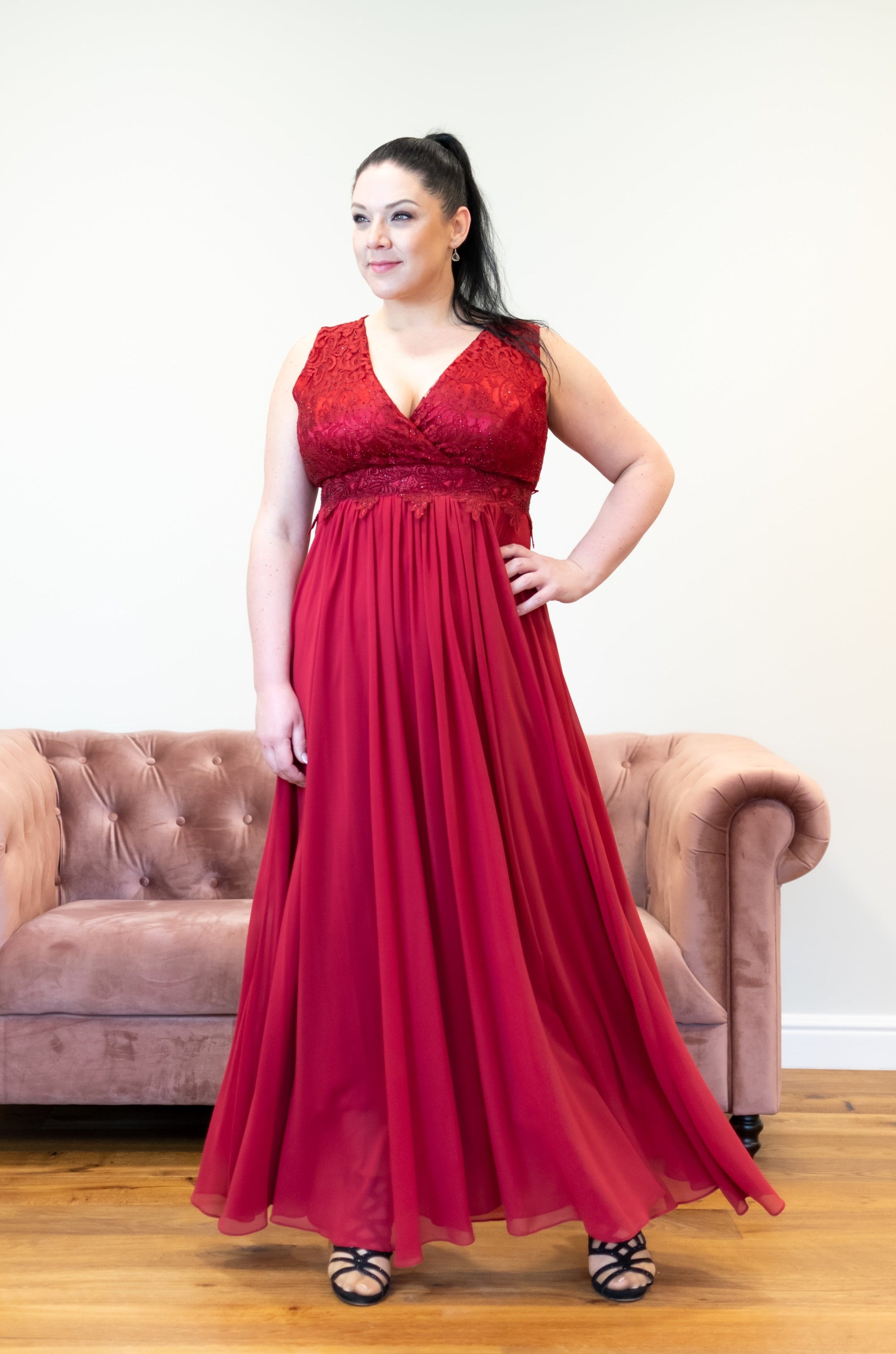 Lush Dress Queen Size - Cerise Red