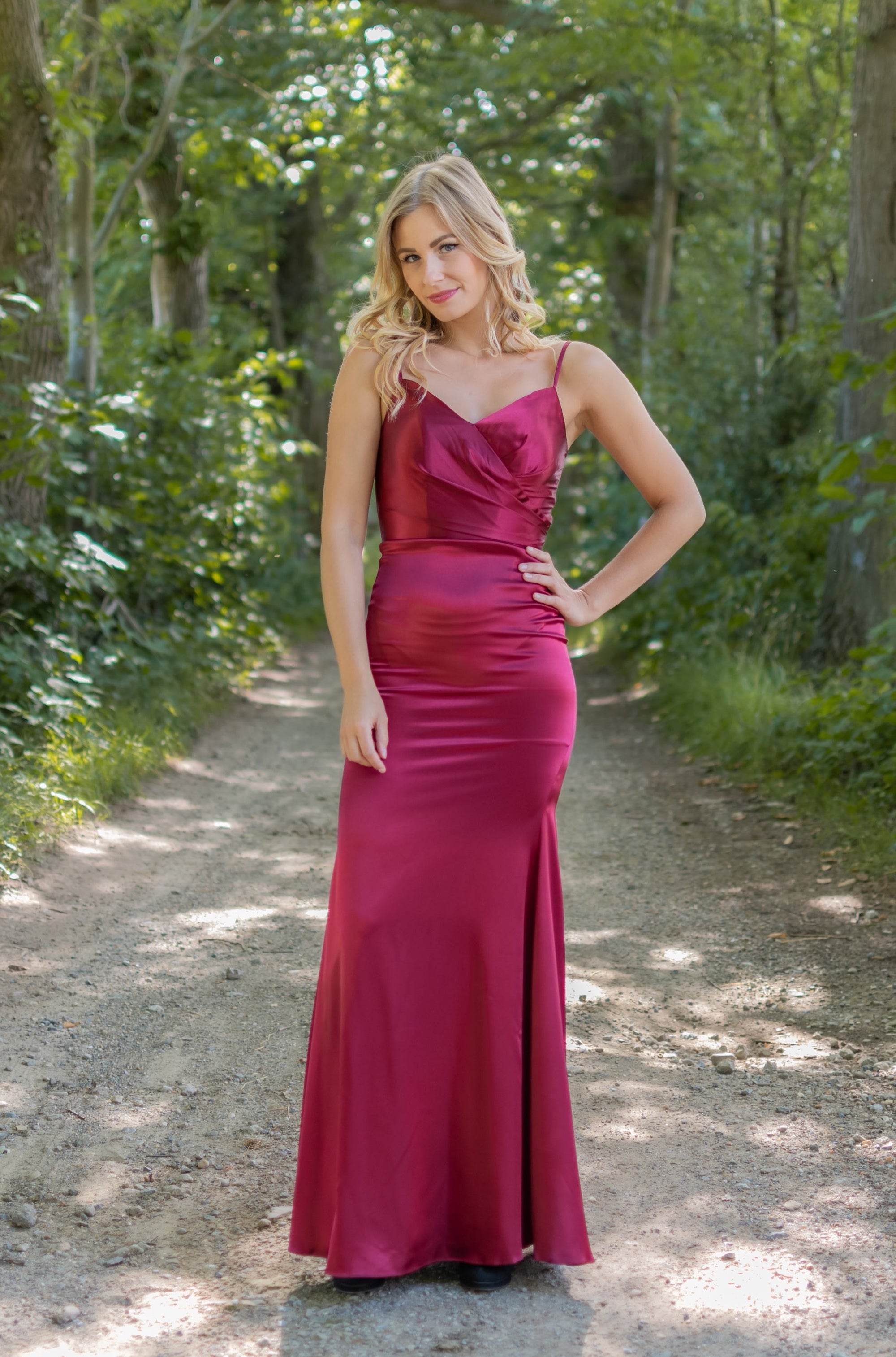 Special Occasion Dress - Wine Red