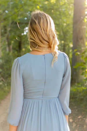 Dashing Dress - Dusty Pastel Blue