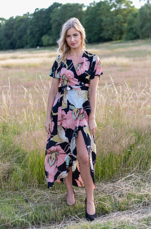 Perfect Day Dress - Black & Pink