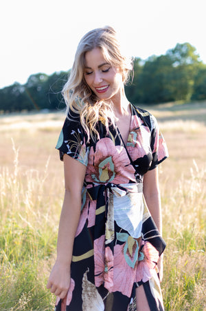 Perfect Day Dress - Black & Pink
