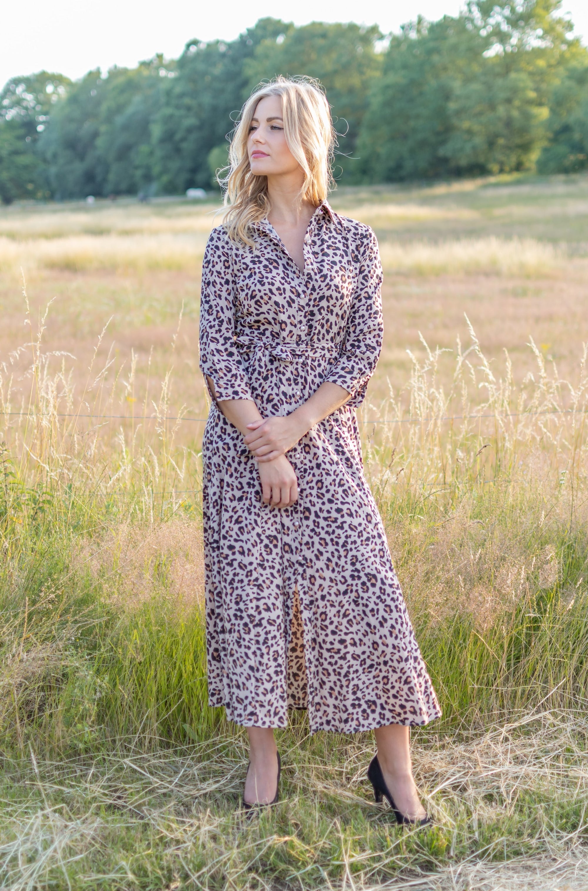 The Perfect Shirt Dress - Brown Leo