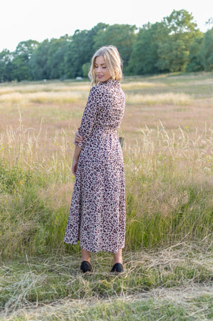 The Perfect Shirt Dress - Brown Leo