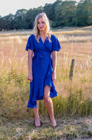 The Perfect Asymmetric Dress - Bright Blue