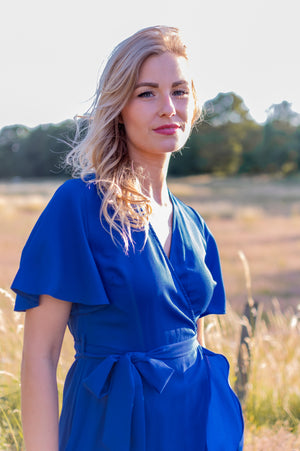 The Perfect Asymmetric Dress - Bright Blue