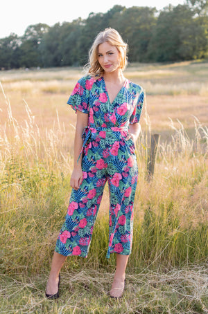 Joy Jumpsuit - Navy & Hot Pink (alleen online te koop, niet in de winkel)
