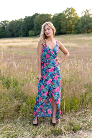 Pretty Perfect Dress - Blue & Pink (alleen online te koop, niet in de winkel)