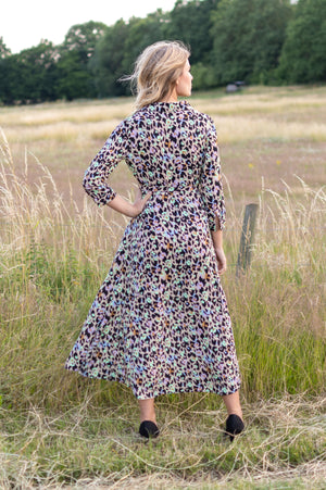 The Perfect Shirt Dress - Beige & Neon Leo (alleen online te koop, niet in de winkel)