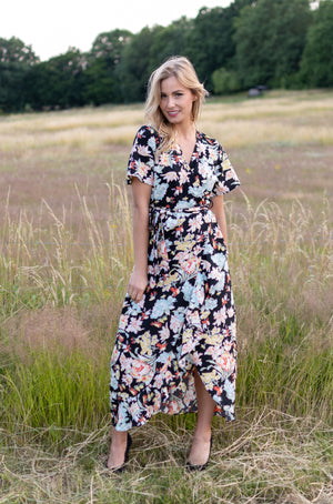 Verano Dress - Black Floral (alleen online te koop, niet in de winkel)