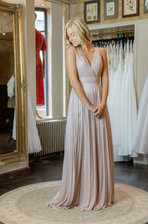 Pastel Plissé Dress - Shimmering Pink (alleen online te koop, niet in de winkel)