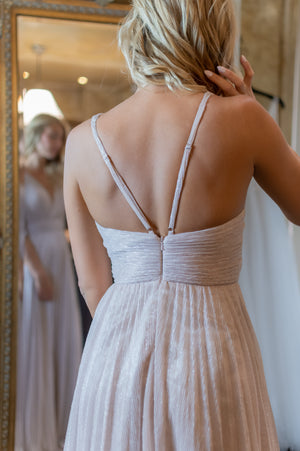 Pastel Plissé Dress - Shimmering Pink (alleen online te koop, niet in de winkel)