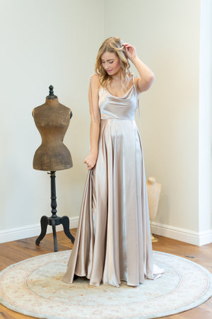 Shine Dress - Beige Sand