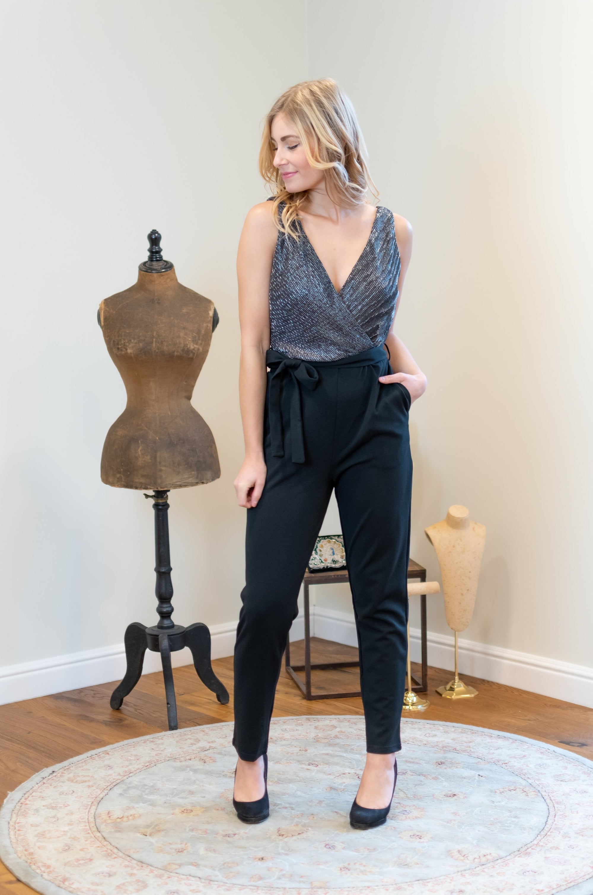 Precious Jumpsuit - Black & Silver (alleen online te koop, niet in de winkel)