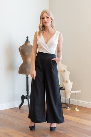 Classy Jumpsuit - Black & White