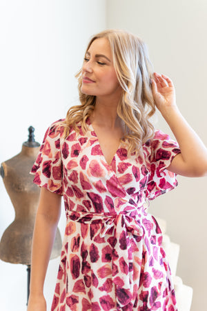 Giraffe Dress - Purple & White