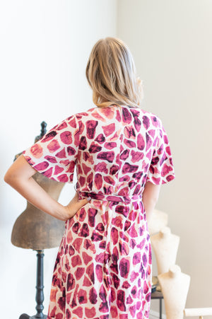 Giraffe Dress - Purple & White