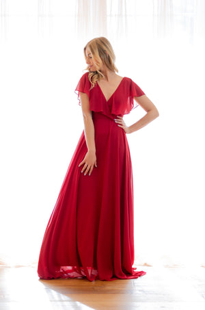 Madrid Dress - Cerise Red