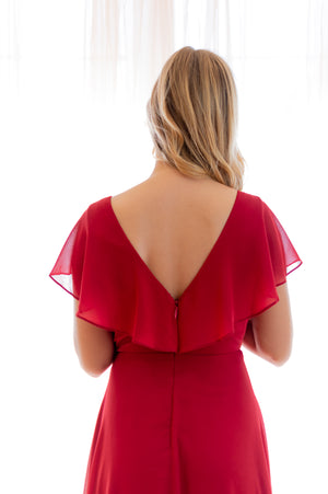 Madrid Dress - Cerise Red