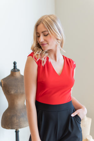 Belle Jumpsuit - Red & Black